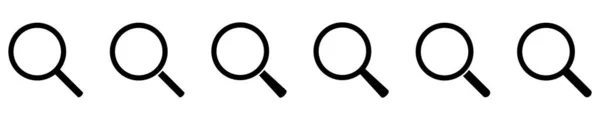 Lupensymbol Lupensymbol Vektorisoliertes Symbol Symbolvektor Durchsuchen Lupenschild — Stockvektor