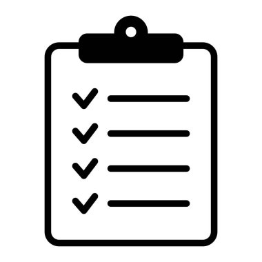 Pano simgesi. Web sitesi ve uygulama tasarımı için işaretleme listesi işareti.