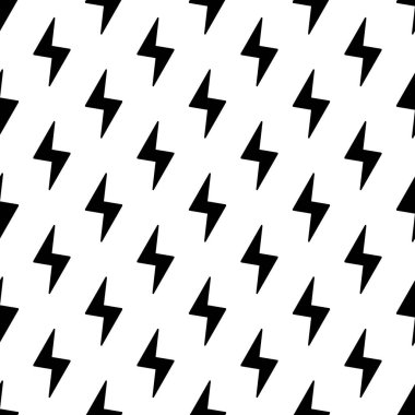 Yıldırımlar, şimşekler, kusursuz desenli vektör çizimleri