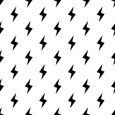Yıldırımlar, şimşekler, kusursuz desenli vektör çizimleri.
