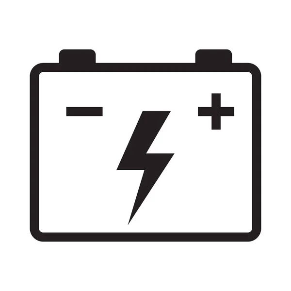 Icône Batterie Voiture Accumulateur Énergie Panneau Charge Automobile Symboles Batterie — Image vectorielle