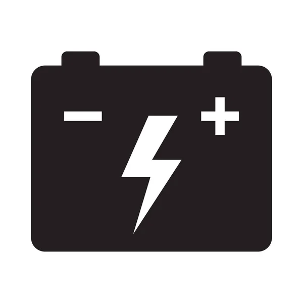 Icono Batería Del Coche Acumulador Energía Señal Carga Automotriz Símbolos — Archivo Imágenes Vectoriales