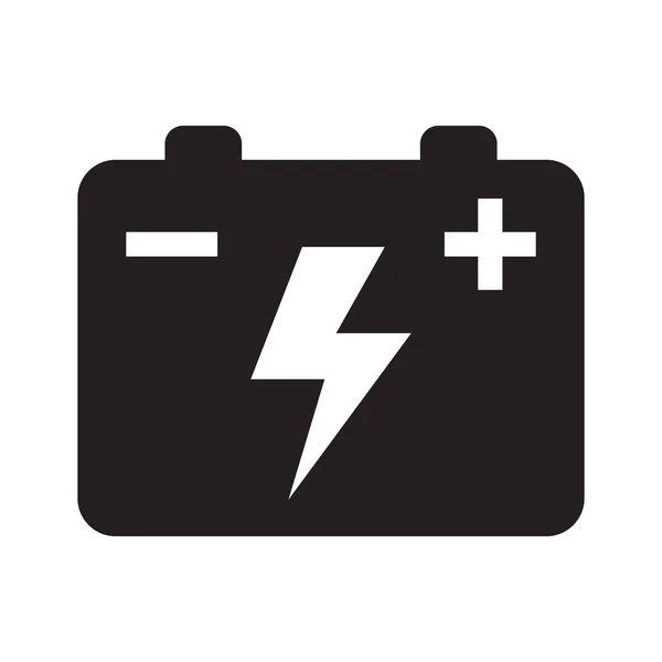 Autobatterie Symbol Energiespeicher Kfz Gebührenschild Autobatterie Symbole Isoliert Auf Weißem — Stockvektor