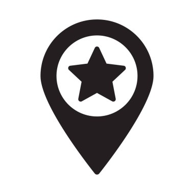 Yıldız ikonlu haritalar. Yıldız simgesi ile harita işaretleyicisi.