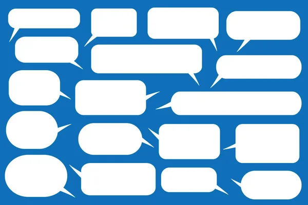 Set Speech Bubbles Speak Bubble Text Cartoon Chatting Box Message — Stock Vector