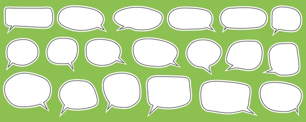 Σετ Από Φούσκες Μιλήστε Κείμενο Φούσκα Κινούμενα Σχέδια Chatting Box — Διανυσματικό Αρχείο