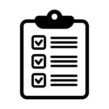 Liste simgesi yapmak için. Pano simgesi. Web sitesi ve uygulama tasarımı için işaretleme listesi işareti.