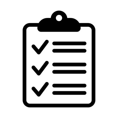 Liste simgesi yapmak için. Pano simgesi. Web sitesi ve uygulama tasarımı için işaretleme listesi işareti.