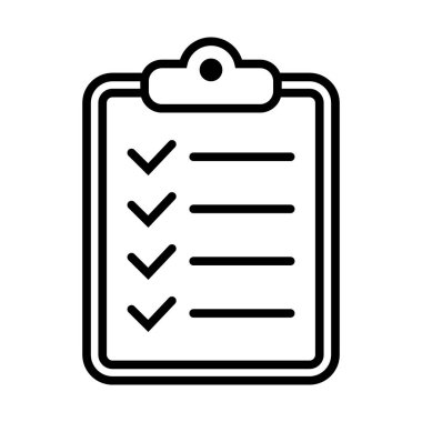 Clipboard line icon. Checklist symbol for web site and app design.