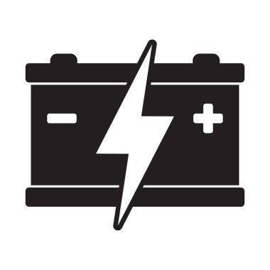 Car battery icon, charge the battery sign design. Universal power supply symbol.
