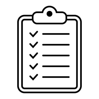 Clipboard line icon. Checklist symbol for web site and app design.