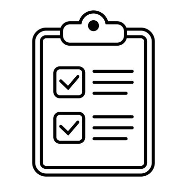 Clipboard line icon. Checklist symbol for web site and app design.