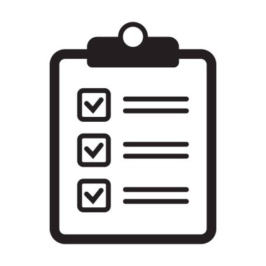 Clipboard icon. To do list icon. Checklist icon for web site and app design.