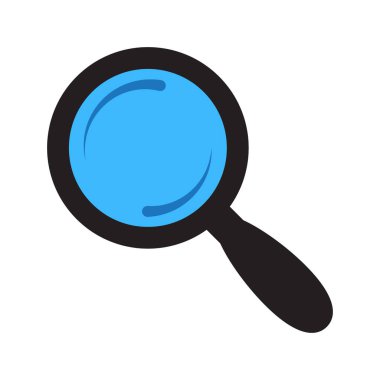 Magnifying glass icon. Search icon, vector magnifier or loupe sign. Stock vector illustration.