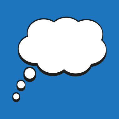 Speech cloud icon, flat style vector illustration. Speech or think bubble, empty communication cloud. Vector design element.
