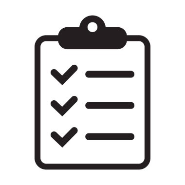 Clipboard icon. To do list icon. Checklist icon for web site and app design.