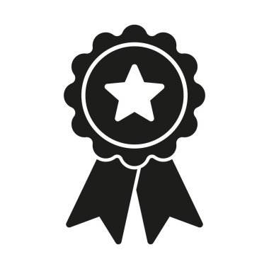 Award icon. Achieve vector icon. Achievement symbol. Ribbon badge vector illustration.