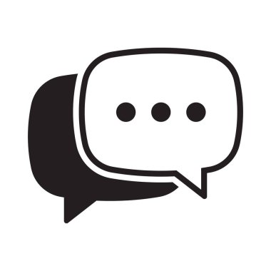 Chat icon vector isolated element. Talk bubble speech sign. Blank bubble vector icons. Message vector icon.