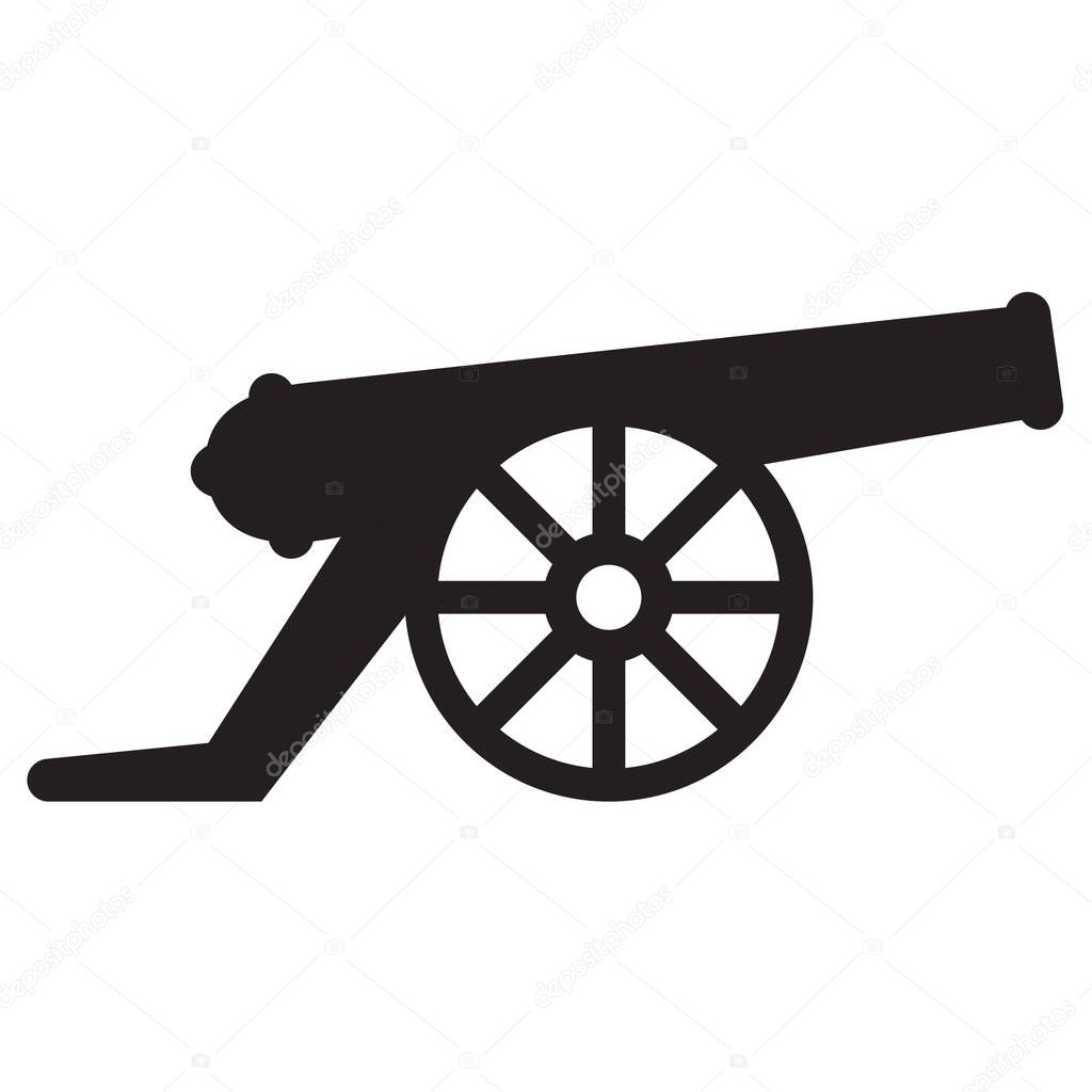 Cannon icon. War, weapon icon vector image.