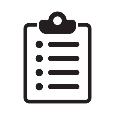 Pano ve kontrol listesi simgesi. Proje yönetimi simgesi. Web sitesi ve uygulama tasarımı için listeleme vektör simgesi.