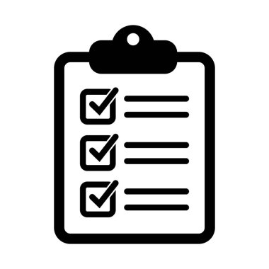 Project management icon. Clipboard and checklist icon. To do list vector icon for web site and app design.