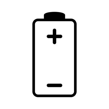 Battery icon with plus and minus signs.