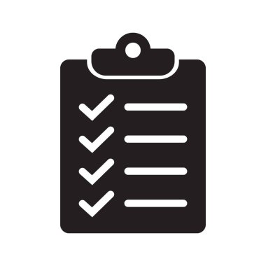 Clipboard and checklist icon. Project management, questionnaire icon. To do list vector icon