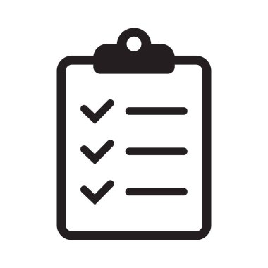 Clipboard and checklist icon. Project management, questionnaire icon. To do list vector icon.