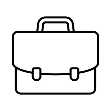 Business bag icon, briefcase vector icon. Suitcase, portfolio symbol, linear style pictogram isolated on white.