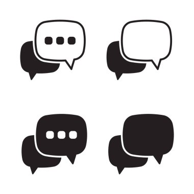 Chat icon. Talk bubble speech sign. Comment icon. Message, speech bubble vector icon.
