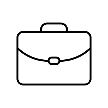 Business bag icon, briefcase vector icon. Suitcase, portfolio symbol, linear style pictogram isolated on white.