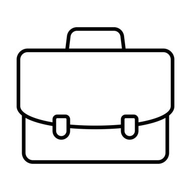 Business bag icon, briefcase vector icon. Suitcase, portfolio symbol, linear style pictogram isolated on white.
