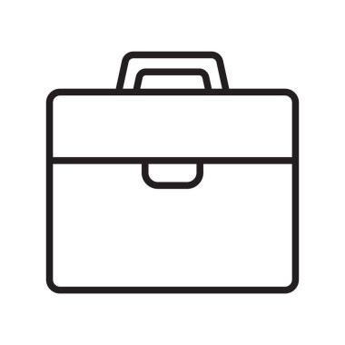 Business bag icon, briefcase vector icon. Suitcase, portfolio symbol, linear style pictogram isolated on white.