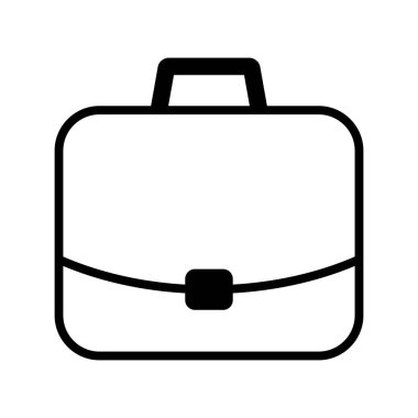 Business bag icon, briefcase vector icon. Suitcase, portfolio symbol, linear style pictogram isolated on white.