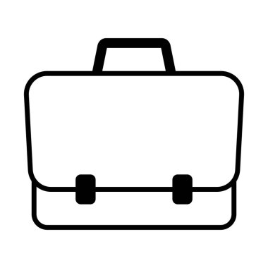 Business bag icon, briefcase vector icon. Suitcase, portfolio symbol, linear style pictogram isolated on white.