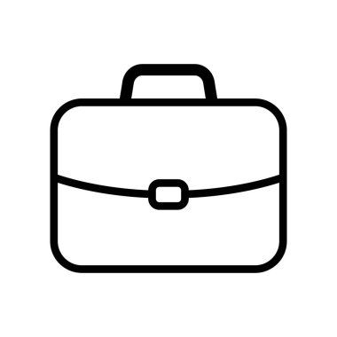 Business bag icon, briefcase vector icon. Suitcase, portfolio symbol, linear style pictogram isolated on white.