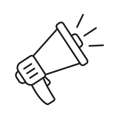 Megaphone icon, loud speaker icon, loudspeaker sign.