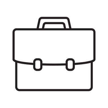 Business bag icon, briefcase vector icon. Suitcase, portfolio symbol, linear style pictogram isolated on white.