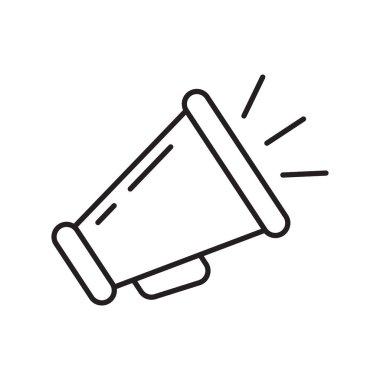 Megaphone icon, loud speaker icon, loudspeaker sign.