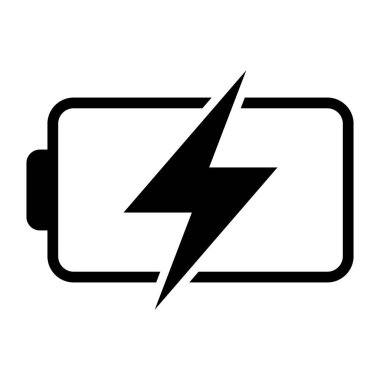 Battery charging UI icon. Battery charge indicator icon.
