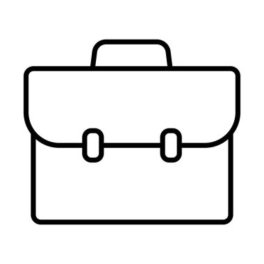 Business bag icon, briefcase vector icon. Suitcase, portfolio symbol, linear style pictogram isolated on white.