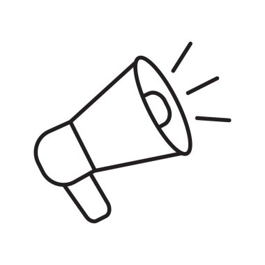 Megaphone icon, loud speaker icon, loudspeaker sign.