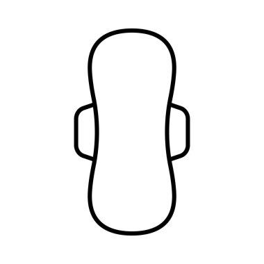 Sanitary pad with wings icon. Feminine hygiene pad icon isolated on white background.