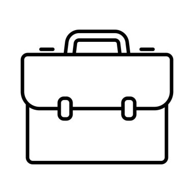 Business bag icon, briefcase vector icon. Suitcase, portfolio symbol, linear style pictogram isolated on white.