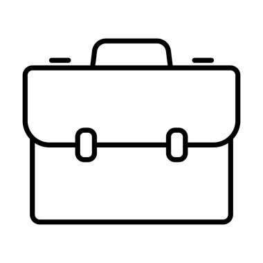 Business bag icon, briefcase vector icon. Suitcase, portfolio symbol, linear style pictogram isolated on white.