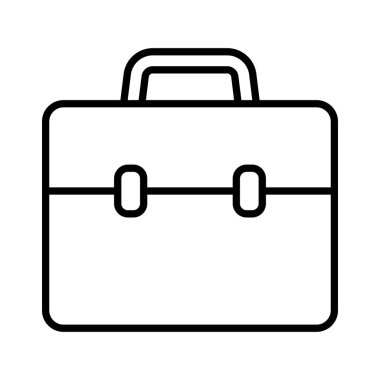 Business bag icon, briefcase vector icon. Suitcase, portfolio symbol, linear style pictogram isolated on white.