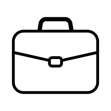 Business bag icon, briefcase vector icon. Suitcase, portfolio symbol, linear style pictogram isolated on white.