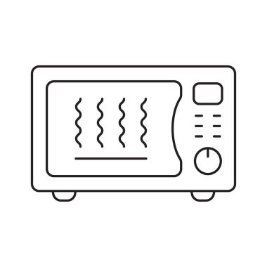 Microwave oven thin line icon. Kitchen appliance icon. Simple microwave oven icon for templates, web design and infographics.