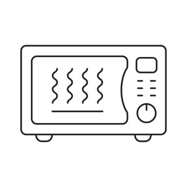 Microwave oven thin line icon. Kitchen appliance icon. Simple microwave oven icon for templates, web design and infographics.