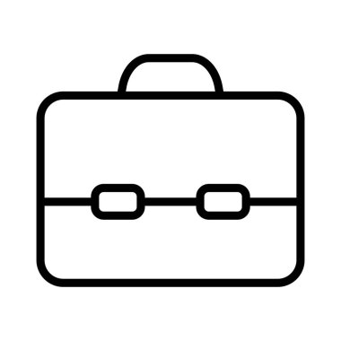 Business bag icon, briefcase vector icon. Suitcase, portfolio symbol, linear style pictogram isolated on white.